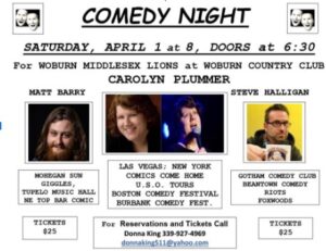 comedy night woburn middlesex lions