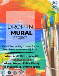 drop in mural woburn public library
