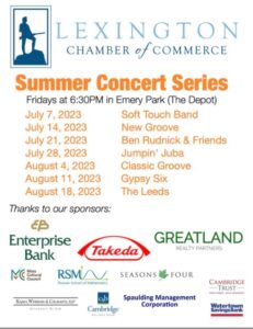 Lexington summer concert series, lexington, massachusetts
