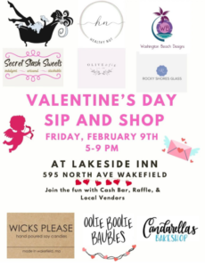 Valentine's Day Sip and Shop Wakefield, Massachusetts